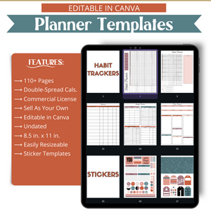 CANVA PLANNER TEMPLATES (Commercial Use)