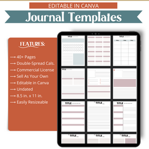 CANVA JOURNAL TEMPLATES (Commercial Use)