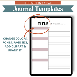 CANVA JOURNAL TEMPLATES (Commercial Use)